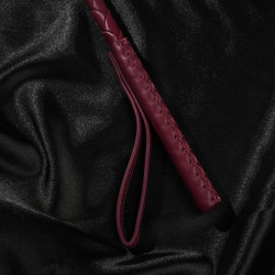 Skórzana packa Sessuale BDSM z końcówką w kształcie serca burgundowa