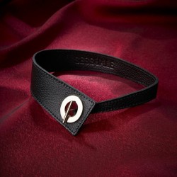 Skórzana obroża czarna kołnierzyk choker collar SESSUALE 35S01U