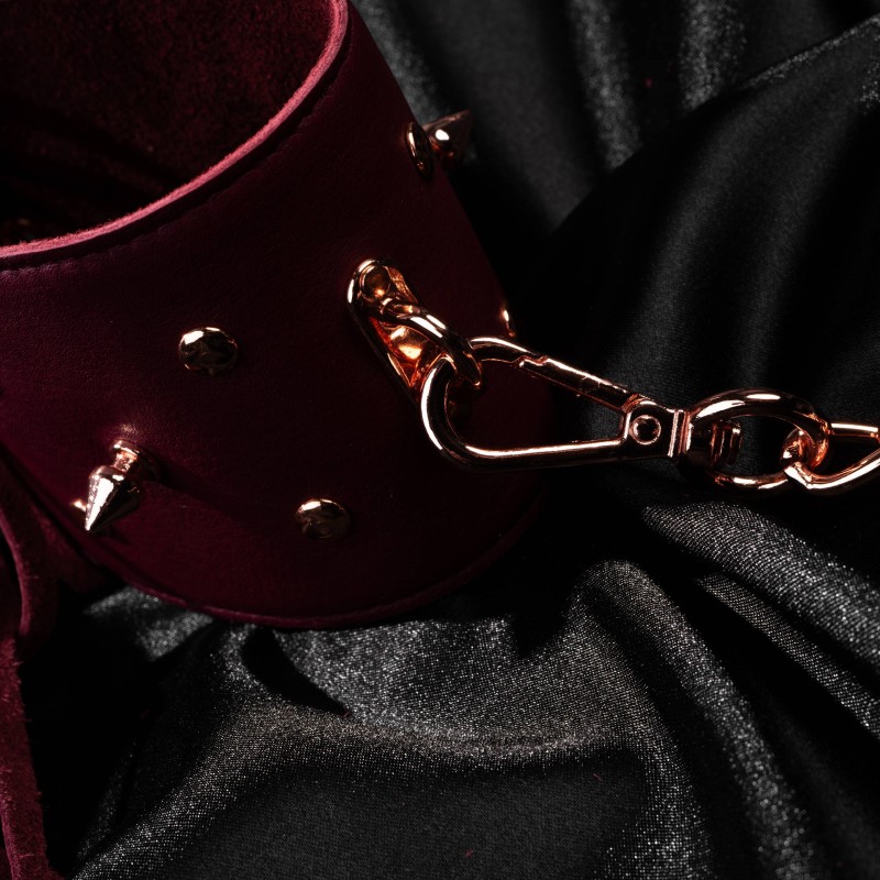Zestaw BDSM Sessuale skórzana packa pejcz smycz obroża ZUP-161-BRG