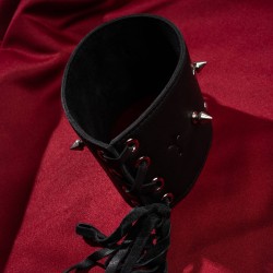 Zestaw BDSM Sessuale skórzana packa pejcz smycz obroża ZUP-161-BL